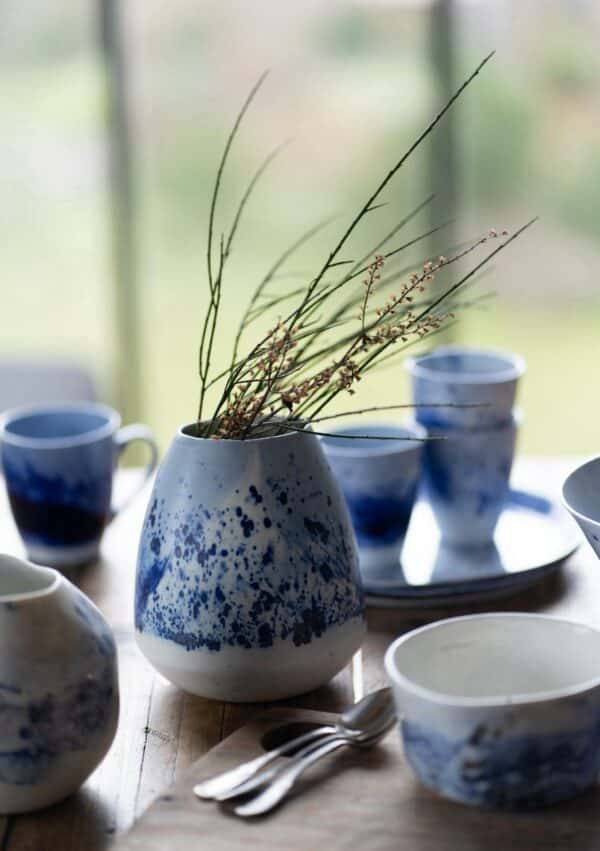 Vase collection ligne bleue